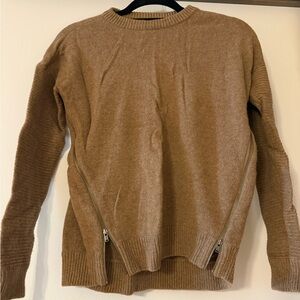 J. Crew Camel Classic Crew Neck Knit Sweater